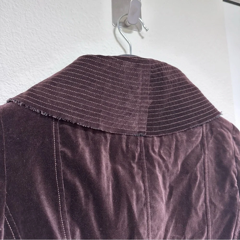 Easton Pearson Velvet Blazer in Deep Brown - Picture 14 of 14